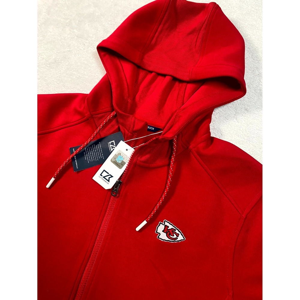Cutter & Buck Roam‎ Eco Half Zip Hoodie Mens Medium Red NFL Kansas City Chiefs